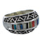 Water Wave Multicolor And Silver Southwest Ring Size 8-1/2 YX75530